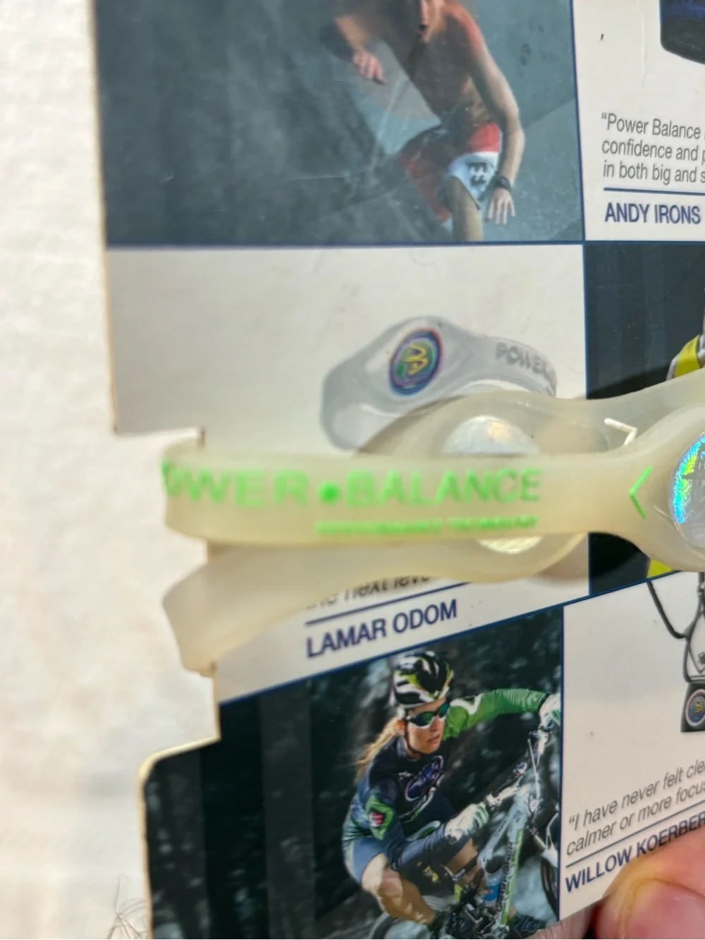 New Power Balance Hologram Silicone Wristband Clear Performance Sport NOS Y2K